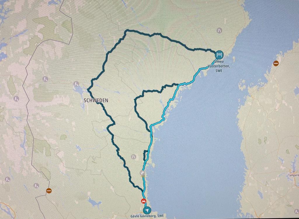 Umea to Rovanaemi by  LTO Sprachprüfung