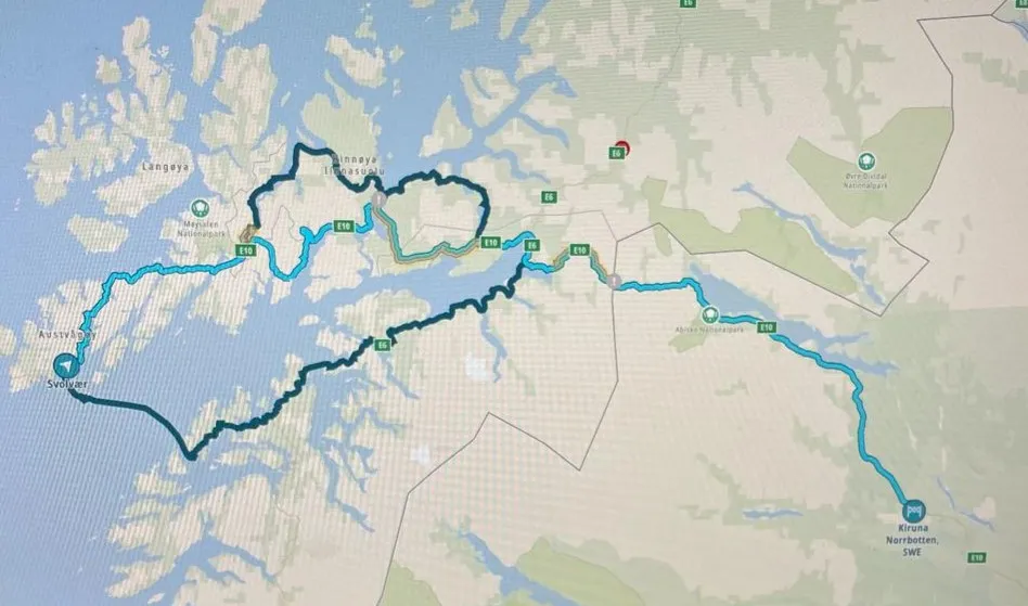 Lofoten Islands to Kiruna in Sweden by  LTO Sprachprüfung