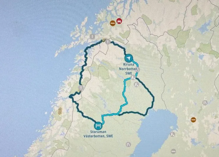 Kiruna to Storuman by  LTO Sprachprüfung