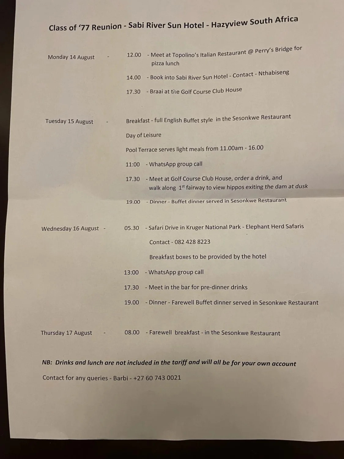 Farewell breakfast on August 17th and 23rd by LTO Sprachprüfung