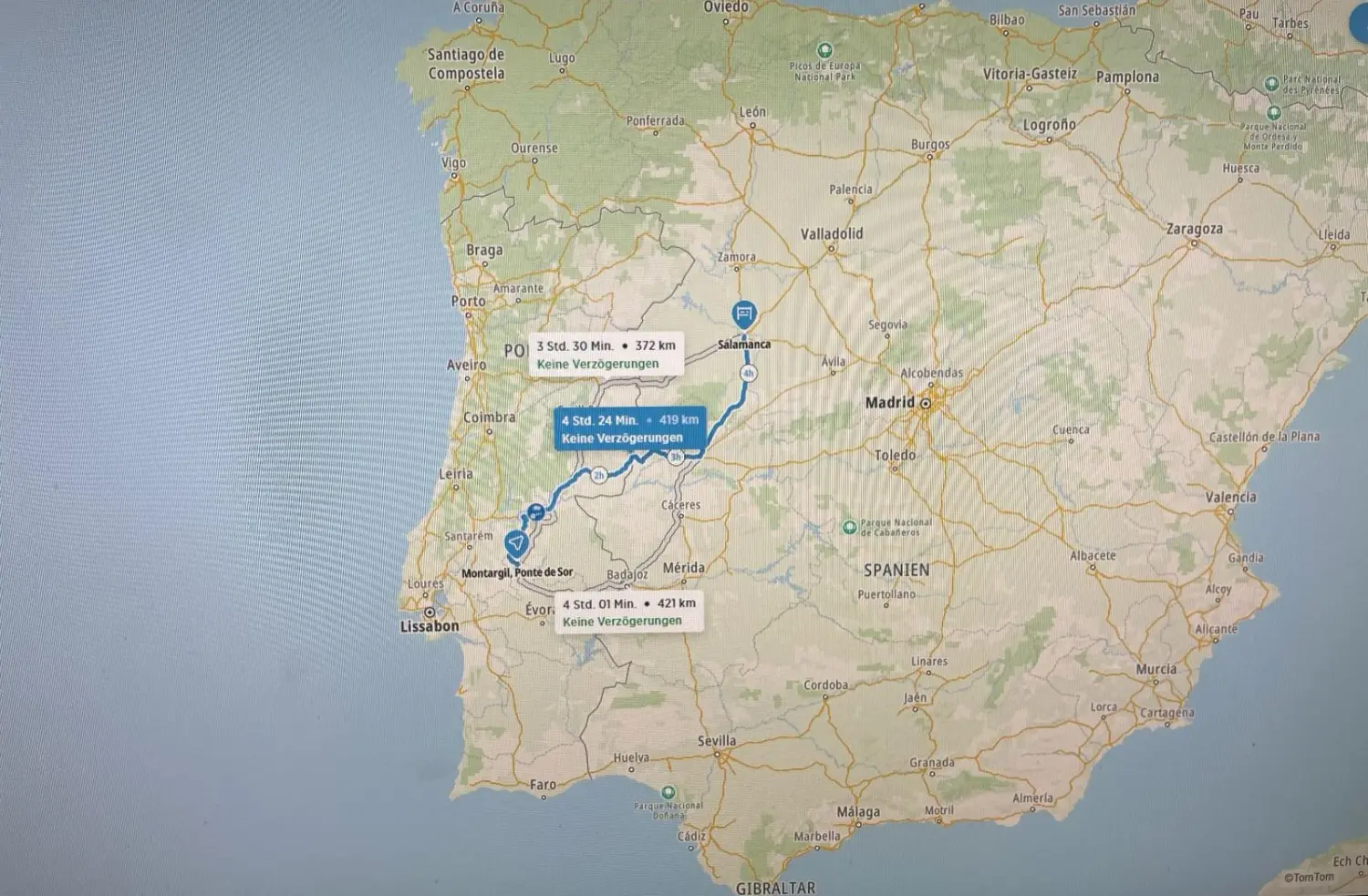 Montargil to Salamanca by LTO Sprachprüfung